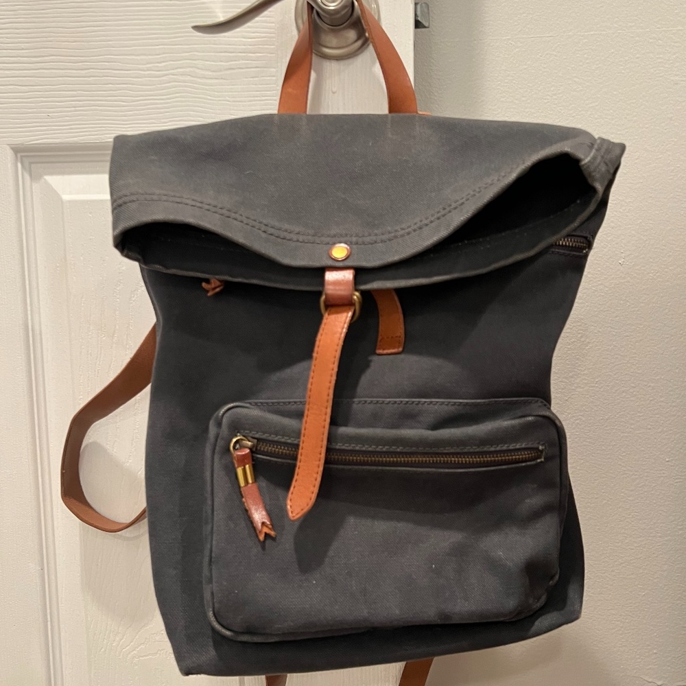 Madewell The Canvas Foldover Backpack